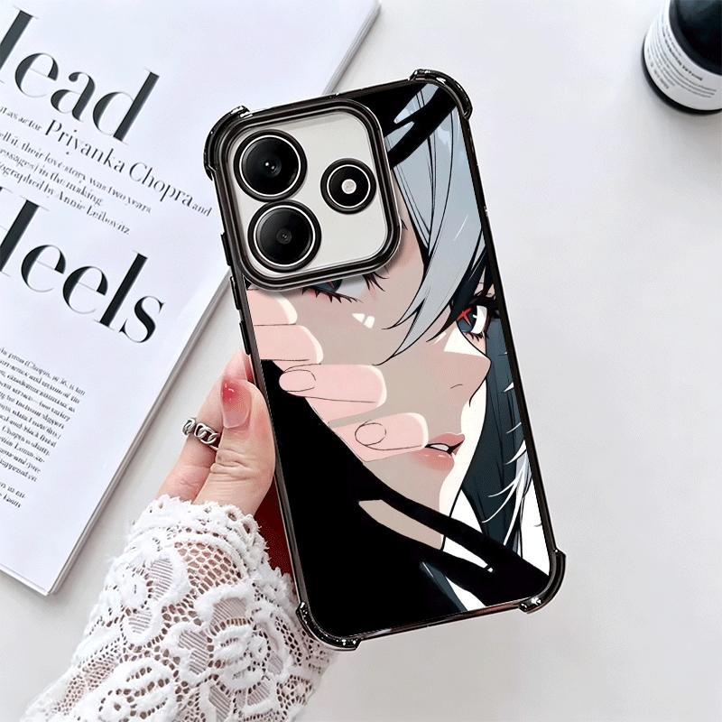 Genshin Impact Arlecchino Plating Phone Case For Xiaomi Redmi Note 14 15 Pro Plus 13 12 11 11S 11T 10 9S 9 5G Anti-Fall Airabag