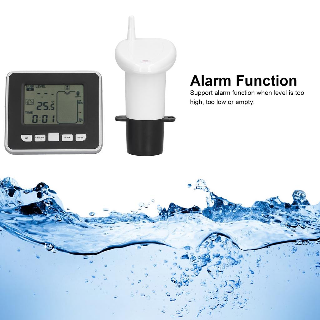 Water Tank Level Meter Ultrasonic Digital Display Depth Gauge Sensor Monitor System