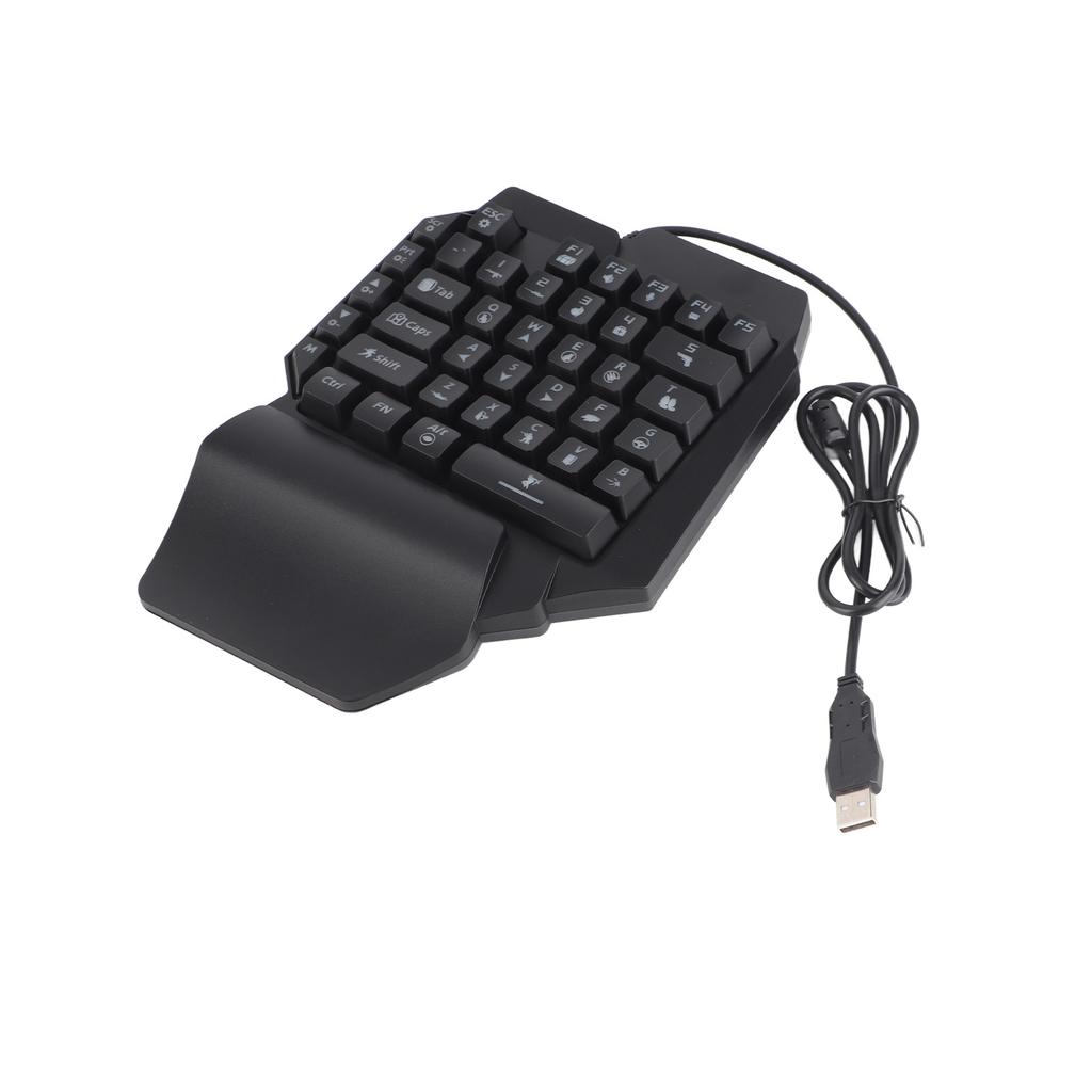 Tragbare Mini Gaming Tastatur Maus USB RGB Handgelenkauflage Halbe Hand 35 Tasten Tastatur Maus mit Konverter