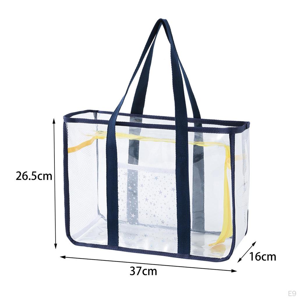 Clear Tote Bag Beach Thick PVC Female Transparent Shoulder Women Handbag