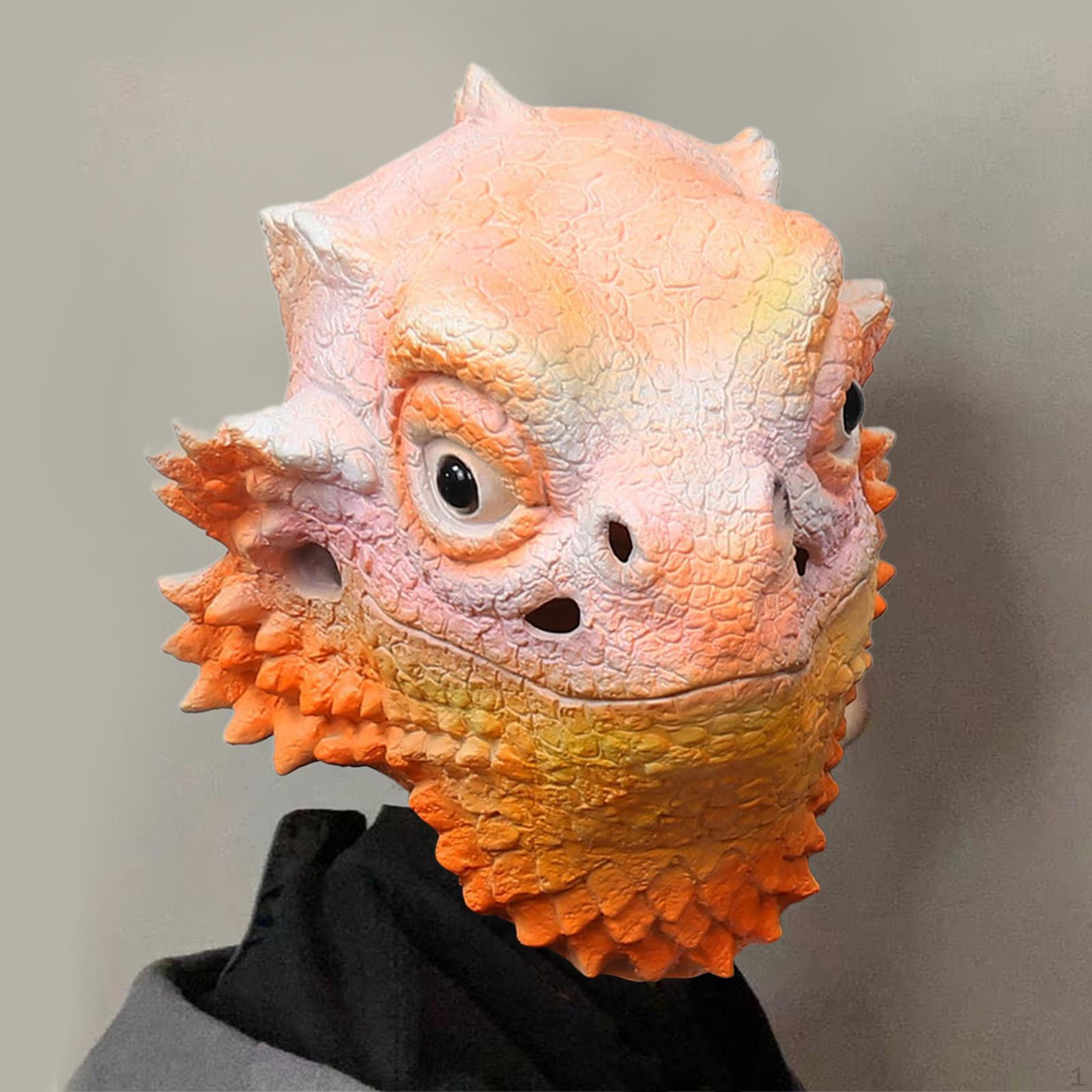 

Animal Head Mask Latex Headwear Props Realistic Cute Cosplay Costume Lizard