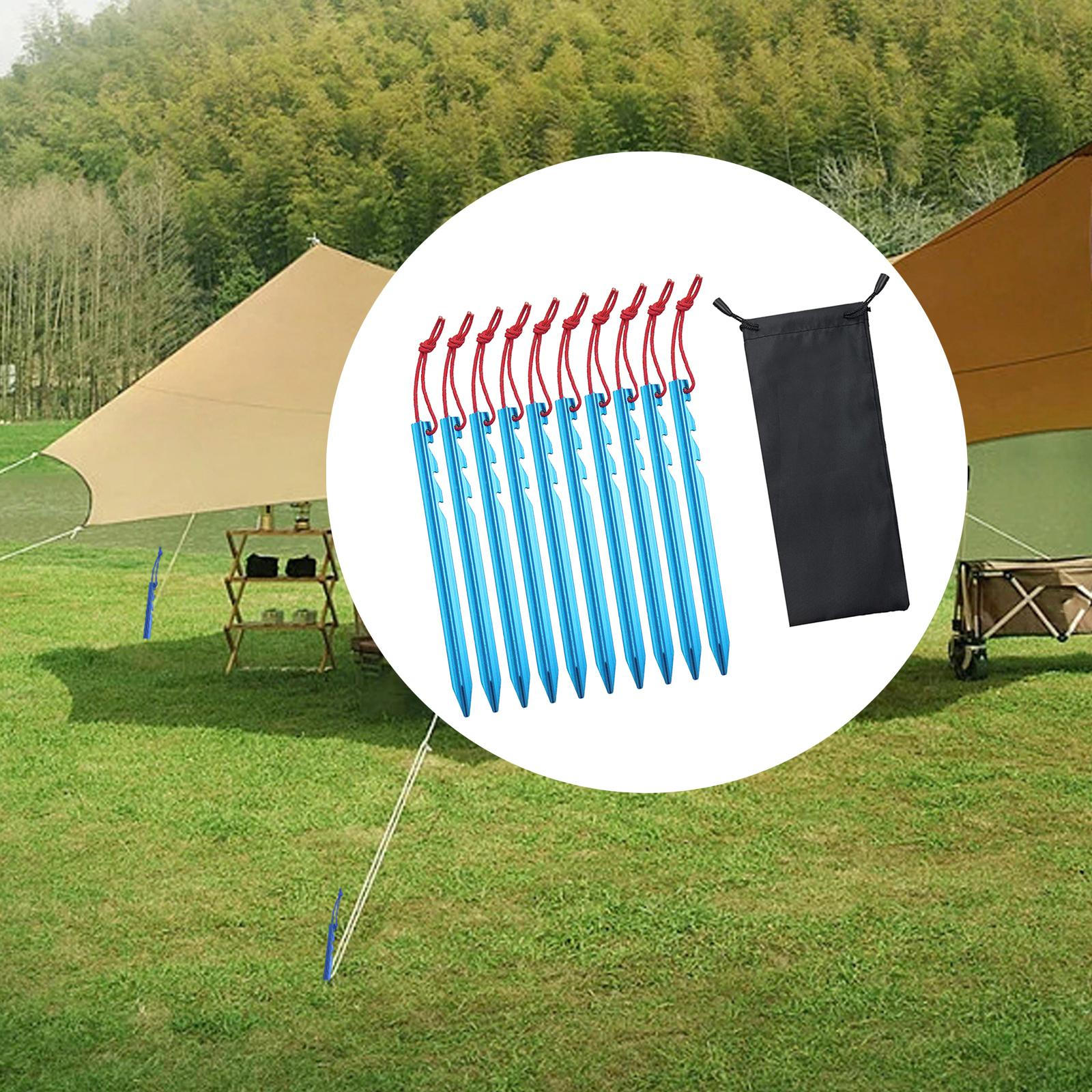 

10 шт. для палатки со светоотражающими шнурками The Campsite синий