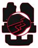 Velour Floor Mats with Red Edge For: Toyota Corolla Verso II 7-seater (2004-2009)