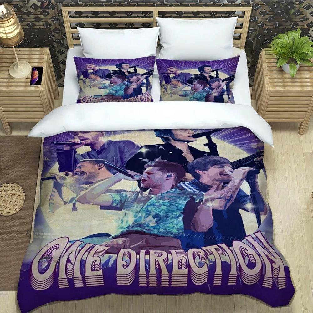 

O-ONE Music Band Direction Комплект постельного белья Односпальная кровать Твин Full Queen King Size Комплект постельного белья для взрослых и детей Спальня Пододеяльник Комплект домашнего текстиля EU Double 200x200cm