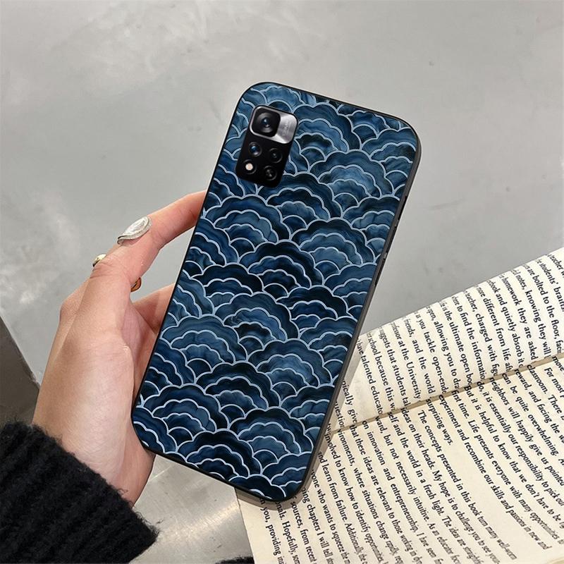

Phone Case For Xiaomi Poco C71 15T 14T Pro Redmi note 15 14 14 13 Pro Redmi A5 15C 13C Japanese cloud Wave pattern Redmi Note 13 Pro 4G