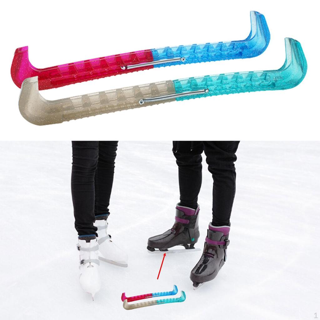 2 Pieces Figure Ice Skate Guards Hockey Blade Covers Fashion AntiSlip Protector for