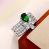 Sound Luxury Light Luxury Water Drop Zircon Ring, Full Of Pear-Shaped Flower Women'S Ring Accessories