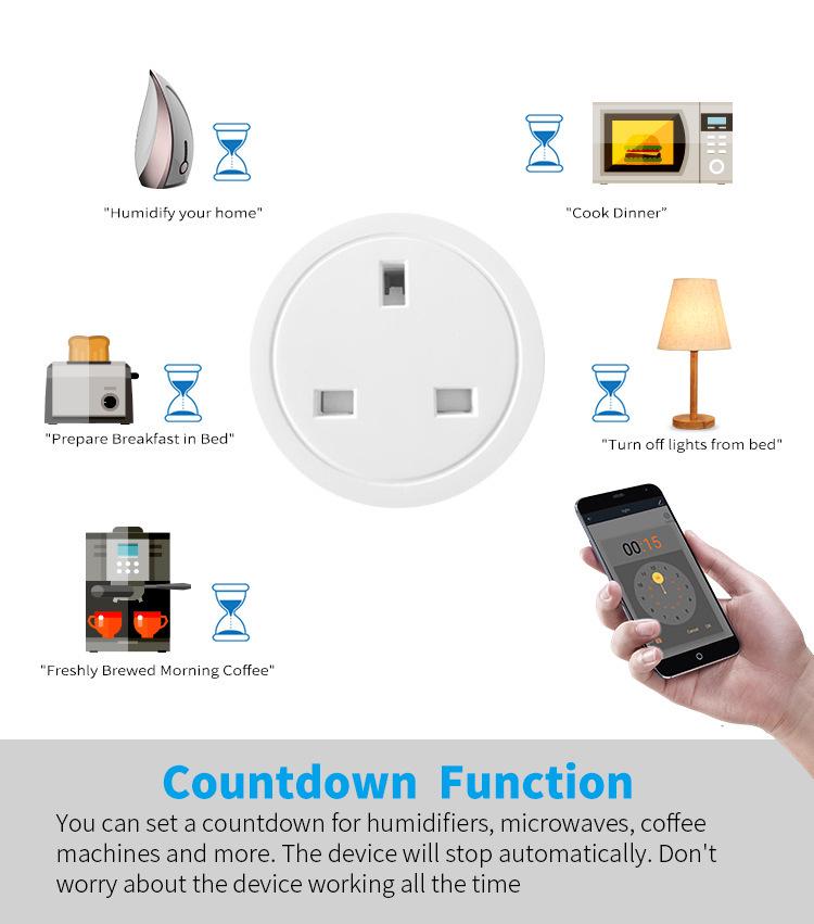 UK Standard Smart WiFi Socket with Alexa/Google Voice Control
