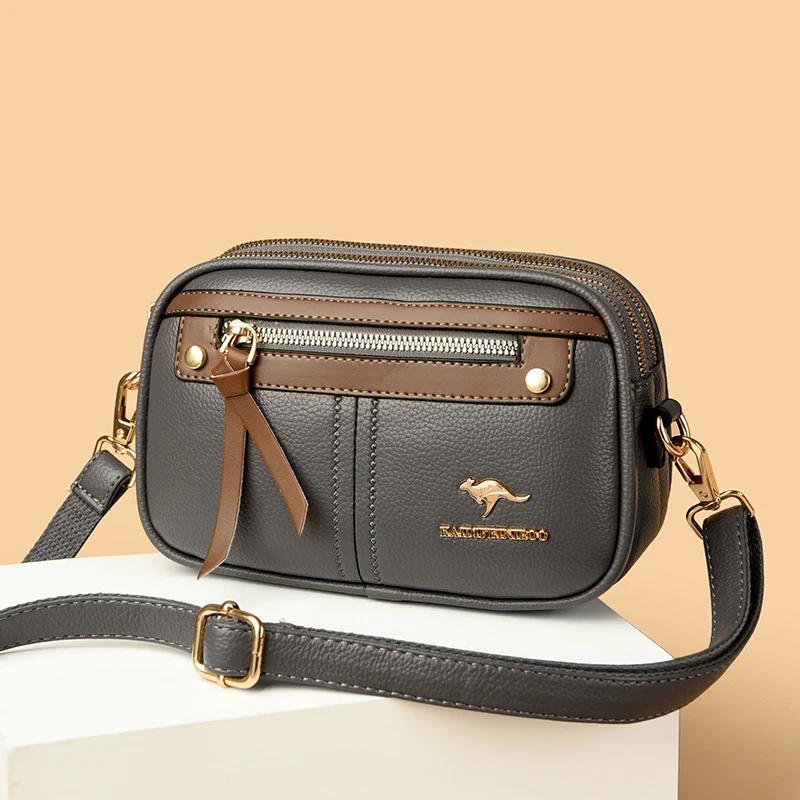 High Quality Pu Casual Women Cross Body Compact Messenger Bag Handbag Shoulder Over Bags Fashion Women'S Lightweight Underarm Bag