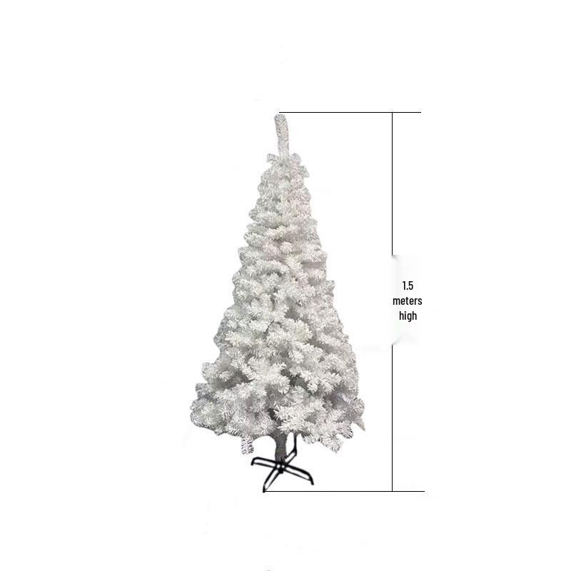 Snowy White Flocked Large PVC Christmas Tree - Dense, Artificial, Mini Home Decoration