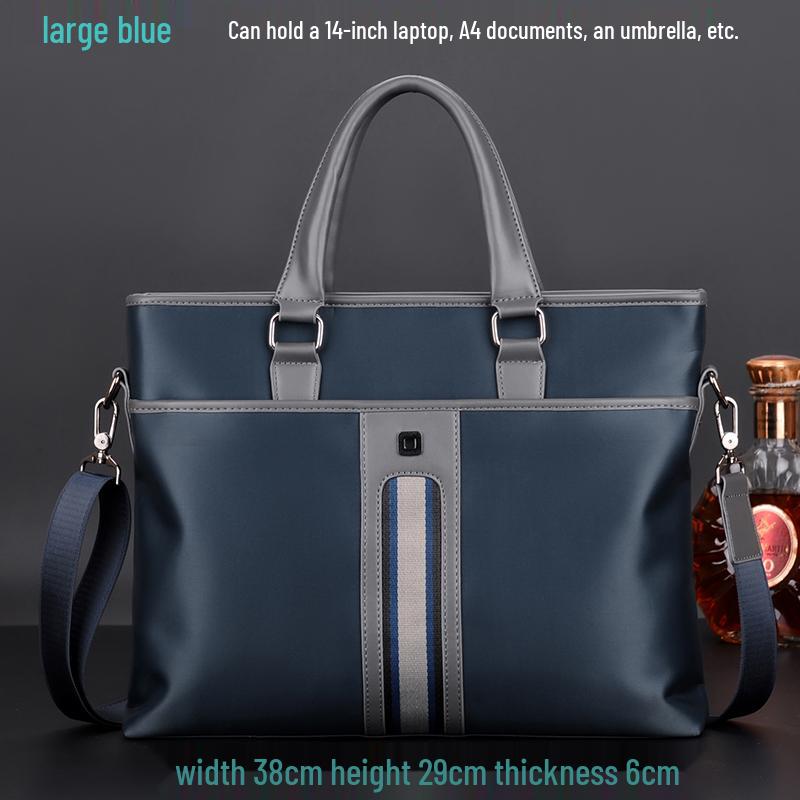 Men's Oxford Cloth Business Casual Crossbody Bag - Korean Style Canvas Briefcase and Shoulder Bag.