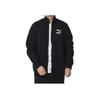 Puma Pinstripe Fleece-Lined Track Jacket Men tops Black 530177-01