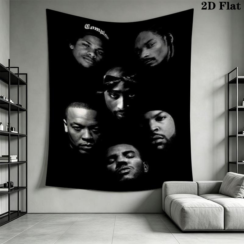Tang Clan Wall Tapestry Aesthetic Wall Hanging Printed Fabric Blanket Decorative Tapestries for Bedroom Living Room Home Decor