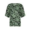Women's Fashionable Casual Round Neck Printed Top Loose Top Printed Top Loose Top