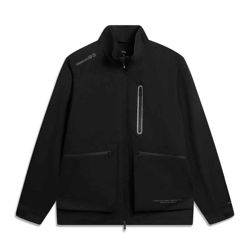 Li-Ning Outdoor CF Waterproof Stand Collar Zipper Comfortable Windbreaker Men outerwear AFYW023-2 S