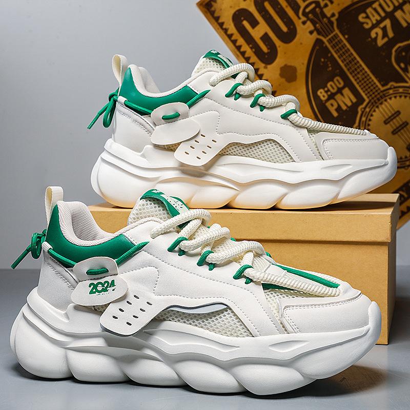 

Men s shoes winter new student breathable mesh casual sports platform running lightweight trendy men s dad trendy shoes 44