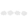 4pcs Coaster Mold 4 Different Styles Flower Design Silicone Molding for Making Decorations