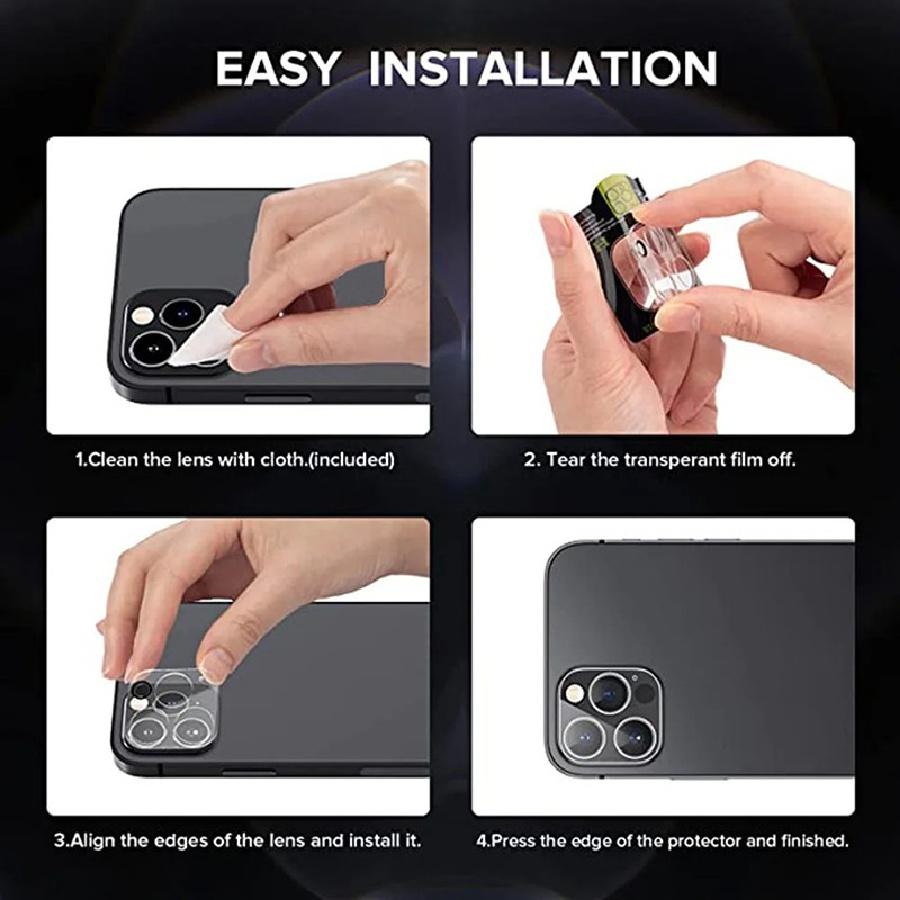 For iPhone Air 17 16 15 14 13 12 Mini 11 Pro Max Rear Lens Tempered Glass Screen Protector