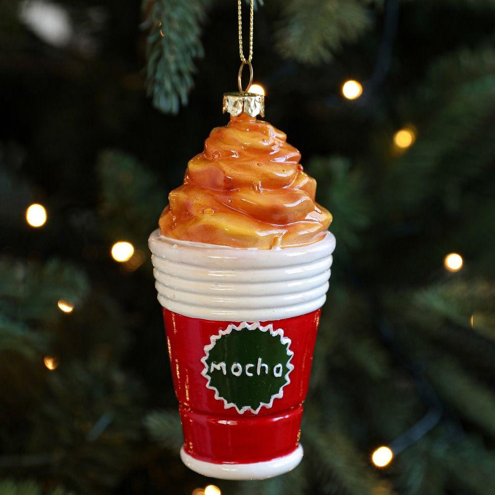 Plastic Christmas Tree Pendant Manual Painted Santa Claus Figurine Christmas Decorations Red&white