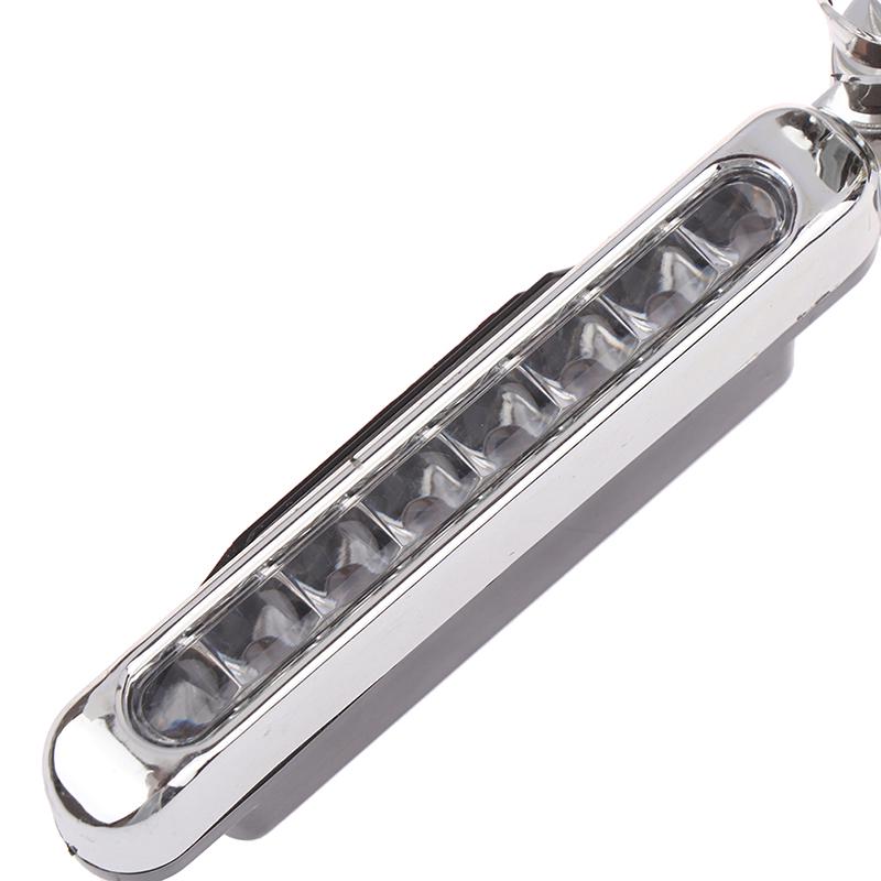1Pcs Wind Powered 8 Led Car Drl Daytime Running Light Fog Warning Auto Head Lamp