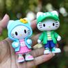 Adorable Kt Cat Figurine Cute Fashionable Pvc Cat Doll For Home Desk Decoration