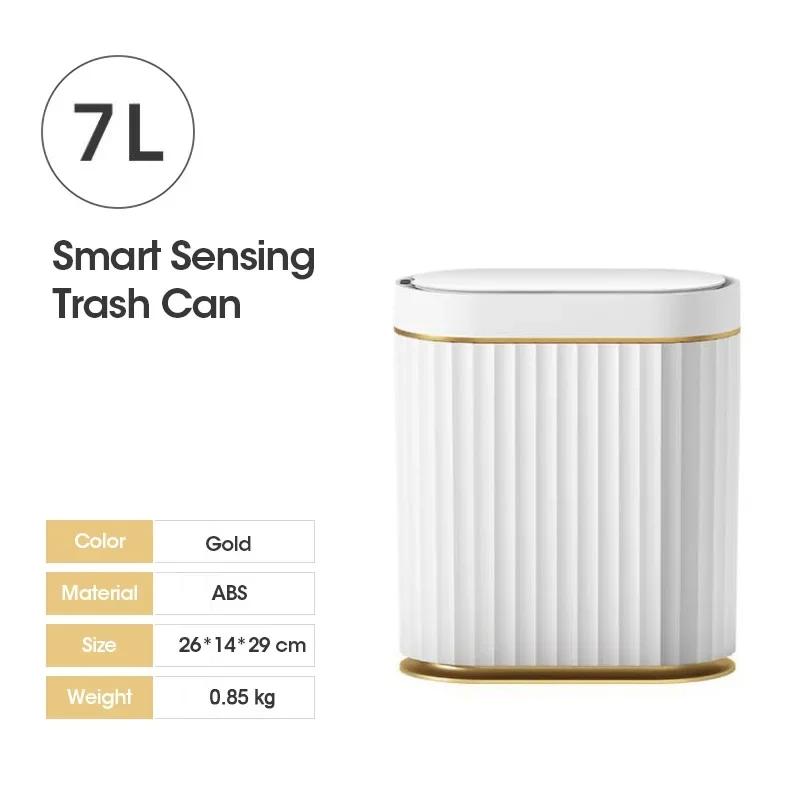 

Electronic Automatic Smart Sensor Garbage Bin Household 7L/9L Smart Trash Can Toilet Waste Garbage Can for Kitchen Bathroom Battery