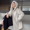 Abrigo Chaqueta Invierno con Capucha de Lujo para Mujer Abrigo Cálido Moda Exterior