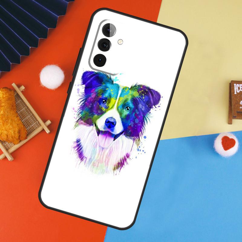 Border Collie Watercolor Case For Samsung Galaxy A56 A36 A16 A06 A13 A33 A53 A52 A32 A12 A54 A34 A14 A15 A35 A55 A17