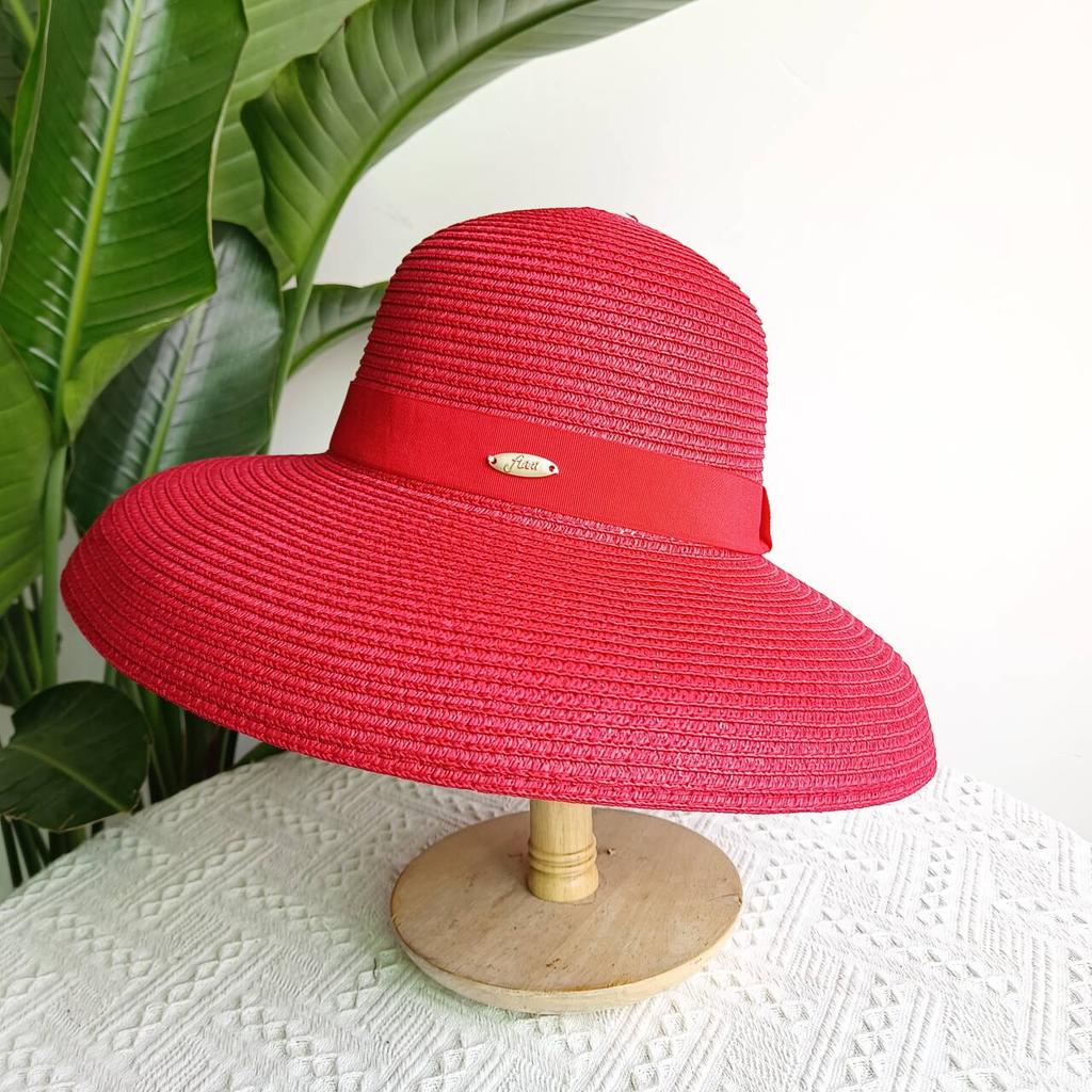 Cappello da sole estivo nuovo stile cappello da sole da donna pieghevole cappello da spiaggia tesa larga protezione solare da viaggio cappello da sole stile Hepburn cappello da viaggio