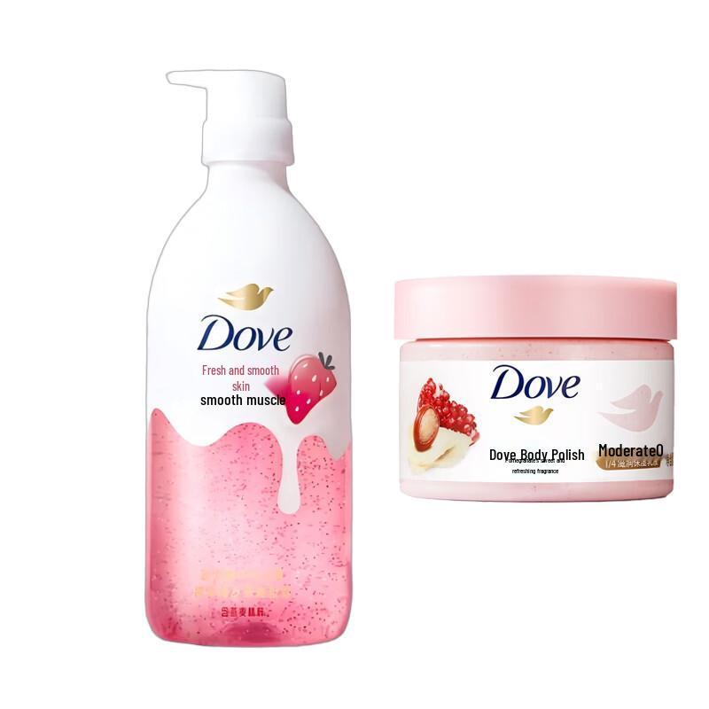 

Dove Strawberry Oat Milk Shower Gel & Pomegranate Scrub Set