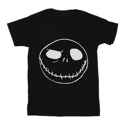 Dames Nachtmerrie Voor Kerstmis Jack's Grote Gezicht Katoenen Boyfriend T-shirt