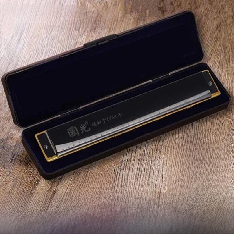 Guoguang Harmonica 24-Hole 28-Hole Professional Performance Polychord C-Major Bass Adult And Child Beginner Entry-Level Harmo...