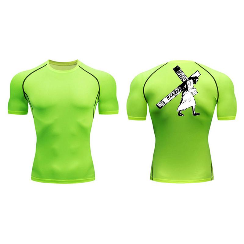 Angel Graphic Athletic Quick Dry Tshirts for Men Christian Gym Workout Running Compression Shirt Undershirt Tees Tops Activewear
