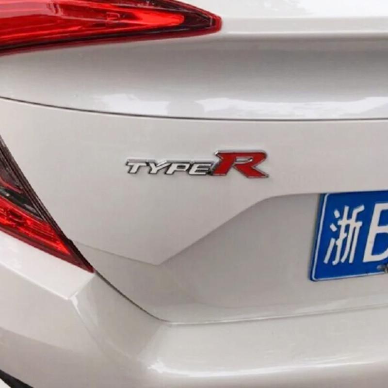 3D Metal Type S Logo Type R Emblem Letters Car Trunk Badge For Honda Accord Civic FK2 FN2 EP3 Type S R Sticker Accessories