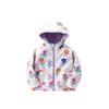 Malwee Children's Fleece Jacket Autumn and Winter New European and American Style Hooded Little Girl Zipper Shirt Girls' Top