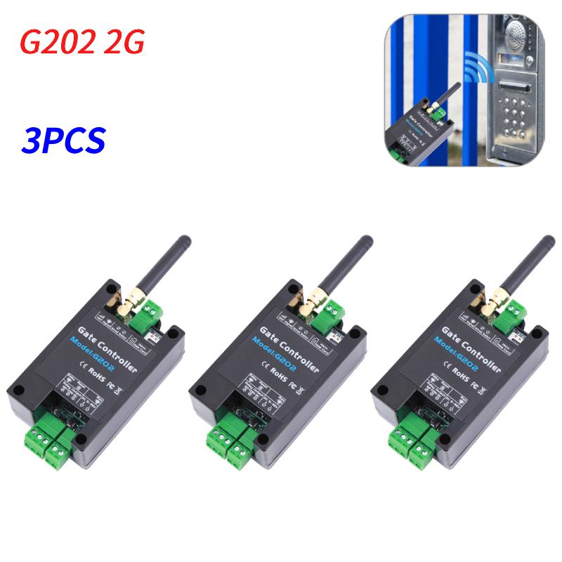 1-5pcs GSM 2G 4G LTE Gate Opener Controller G202 G201 SMS Remote Control Relay Switch Wireless Door Opener 850/900/1800/1900MHz
