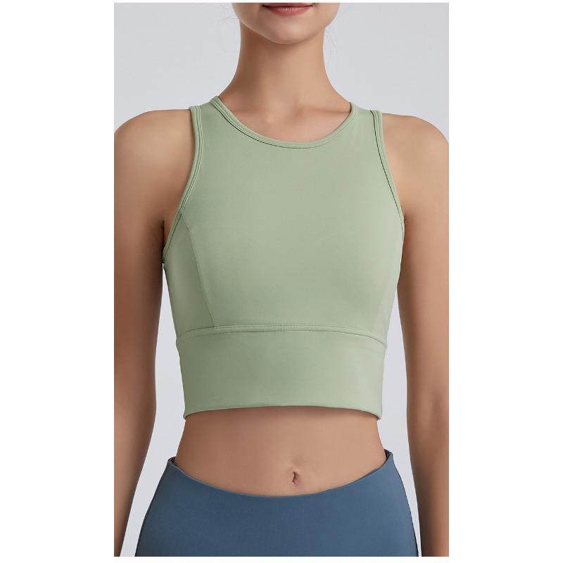 Women's sleeveless yoga exercise breathable top