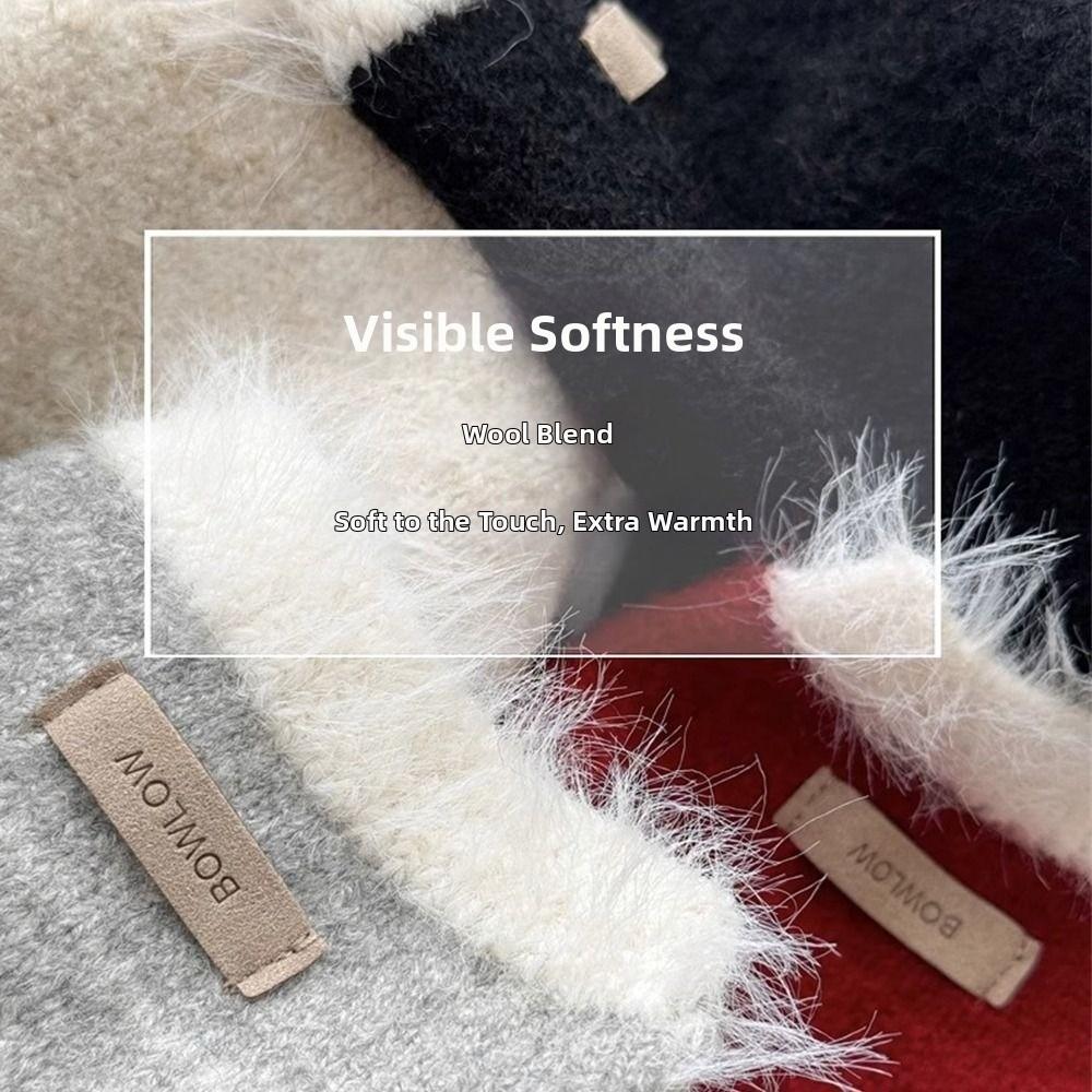 Knitted Wool Assorted Colors Scarf Warm Neck Scarves Plush Long Narrow Scarves Autumn Winter
