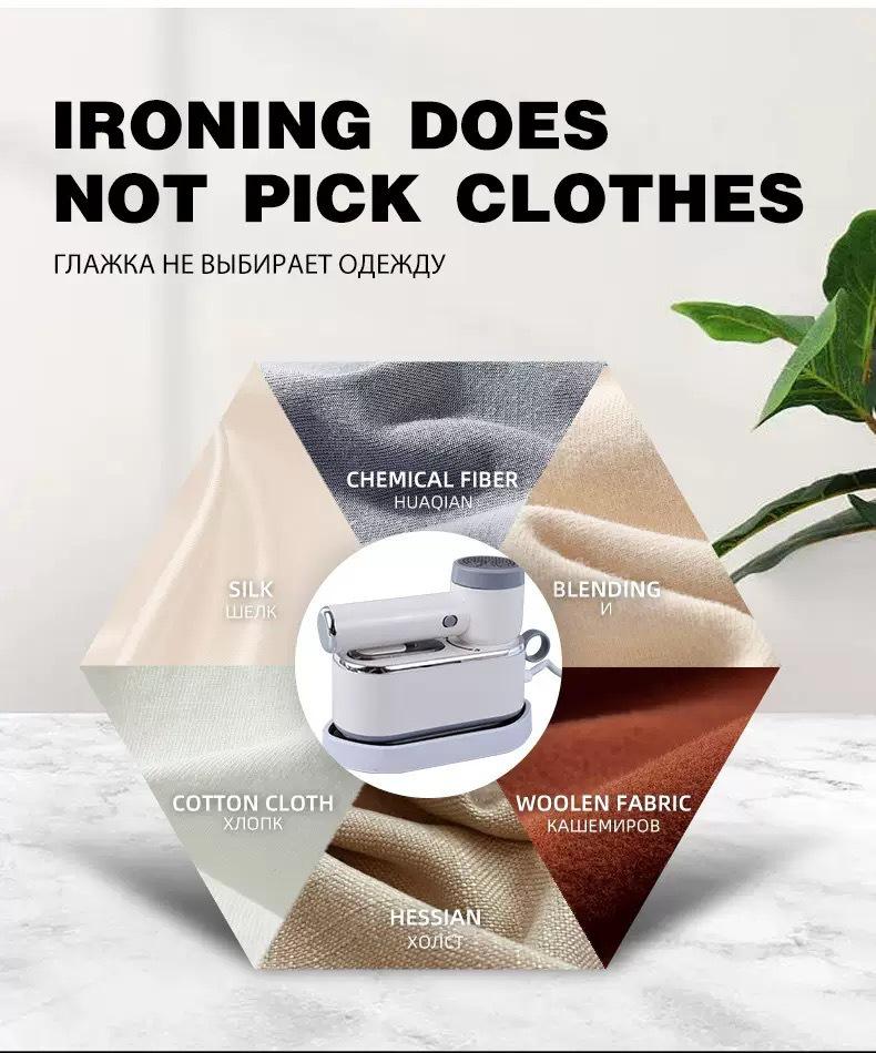 Portable Handheld Garment Steamer & Lint Remover - All-in-One Household Steam Iron