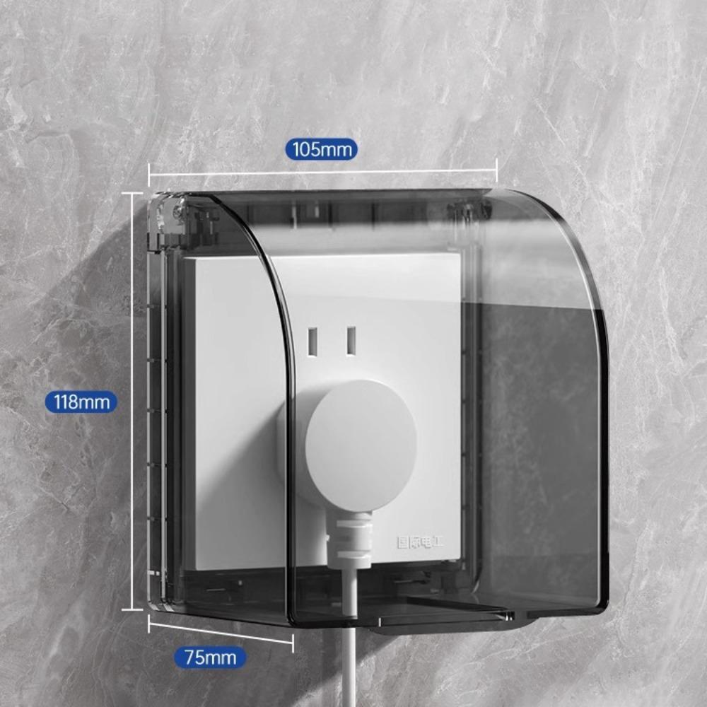 

Dust Proof Waterproof Socket Box Transparent Switch Socket Cover Receptacle Protector Bathroom Style B