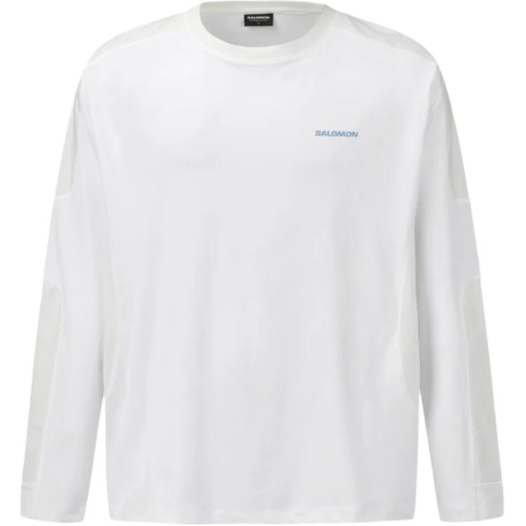 Salomon Loose Quick-Dry Logo Round Neck Long Sleeve T-Shirt Unisex Tops LD0035100 M