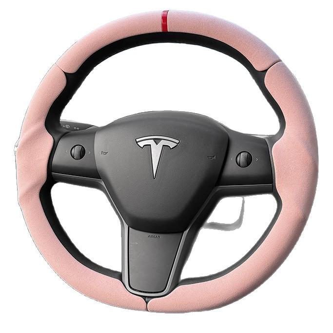 Three-Section All-Season Steering Wheel Cover for Tesla Model Y/3