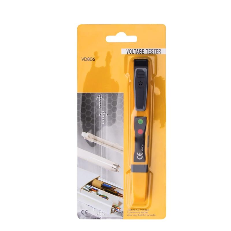 Sound Light AC/for DC Voltage Detector Electric Non-contact Pen Tester Continuity Battery Test Pencil VD806