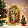 Figura de Resina para Belén Decoración Navideña de Belén Estatua de Belén de Resina Escultura de la Sagrada Familia para Fiesta de Navidad