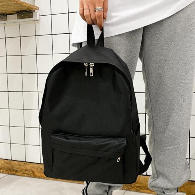 Women's Backpack Small Backpack for School Teenagers Girls Nylon White Bookbag Fashion Solid Color Travel Backpack Street Trend