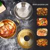 Korean style spiral covered soup pot, stainless steel instant noodle pot, golden hot pot, double ear small pot soup pot milk pot