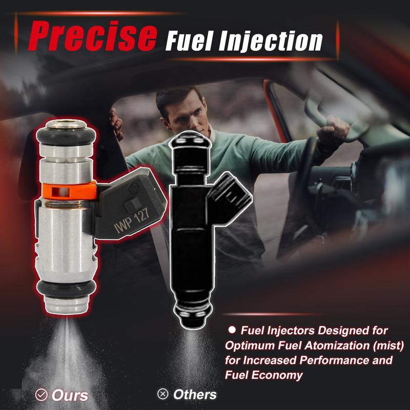 4PCS Fuel Injectors For Ford Fiesta Ecosport 1.6L 2003-2006 IWP-127 50103302 501 033 02 1221551 2N1U-9F593-JA 2N1U9F593JA IWP127