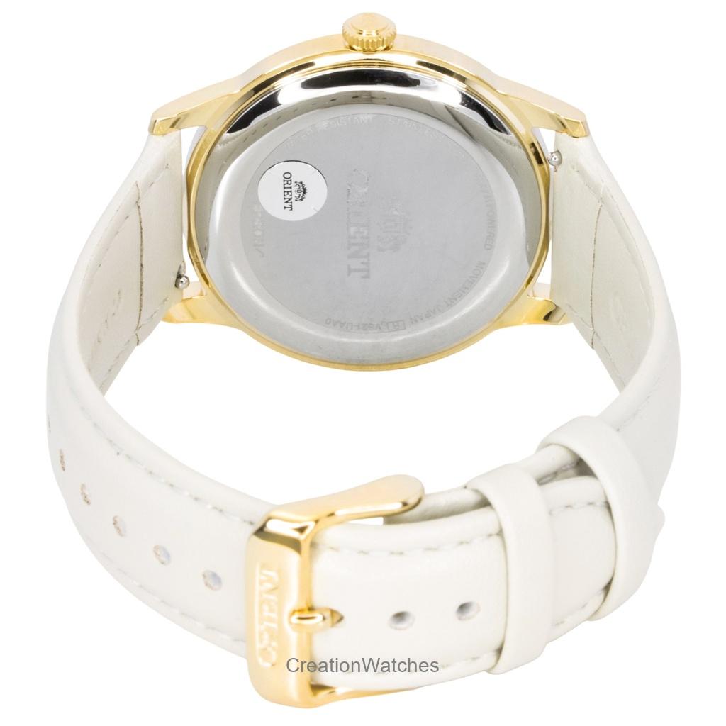 Orient Bambino Leather Strap White Dial Solar RA-WK0001S Men's Watch