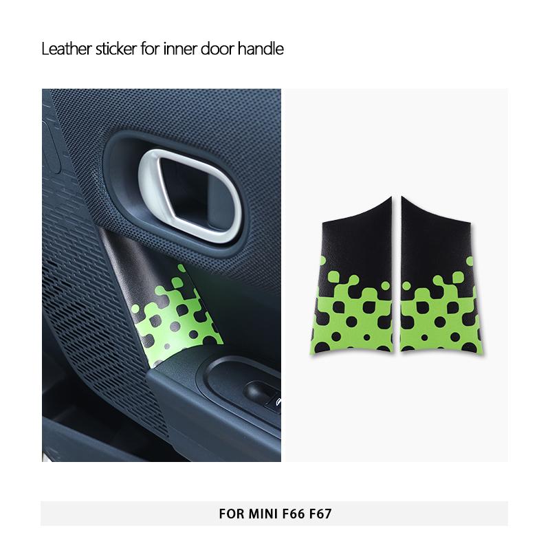 Car Interior Door Handle Knob Leather Sticker Protection For Mini Cooper F66 F67 For Mini Cooper Car Decoration Accessories