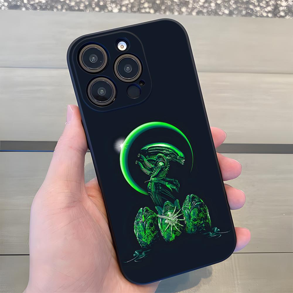 Movie A-Alien Romulus Phone Case For IPhone 17 Air 16 E Pro Max 15 14 13 Mini 12 Pro 11 Max Plus Black Soft Shell